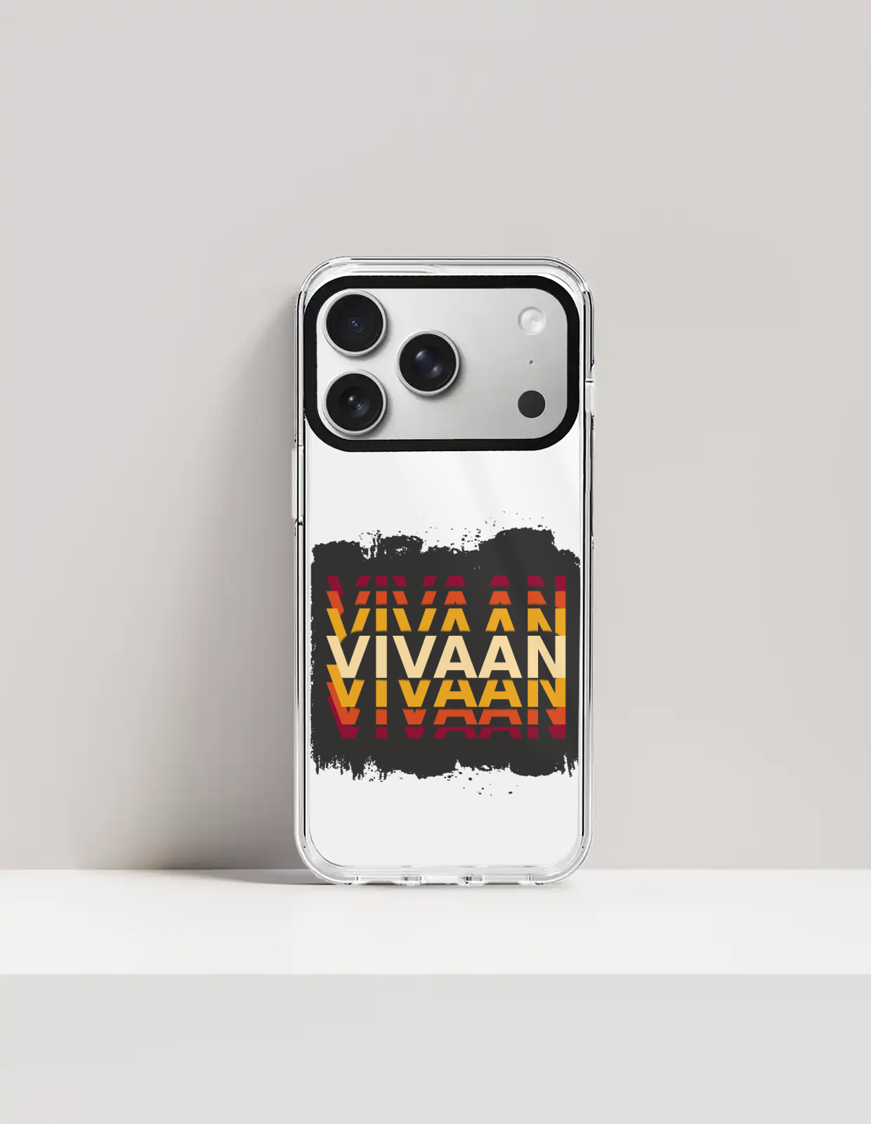 Personalized Modern Phone Case with Custom Name - iPhone Glass Case Accessories Phone Case