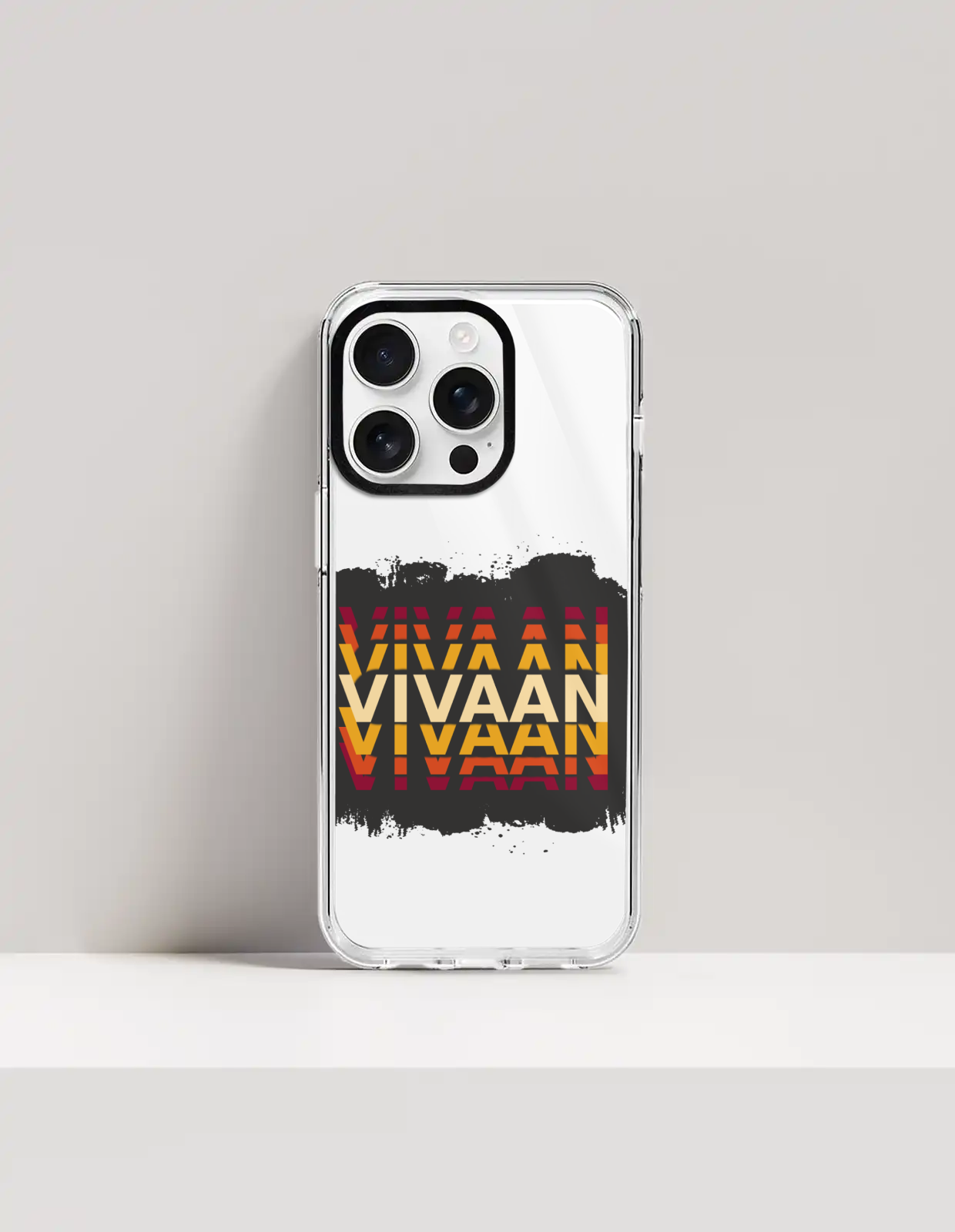 Personalized Modern Phone Case with Custom Name - iPhone Glass Case Accessories Phone Case