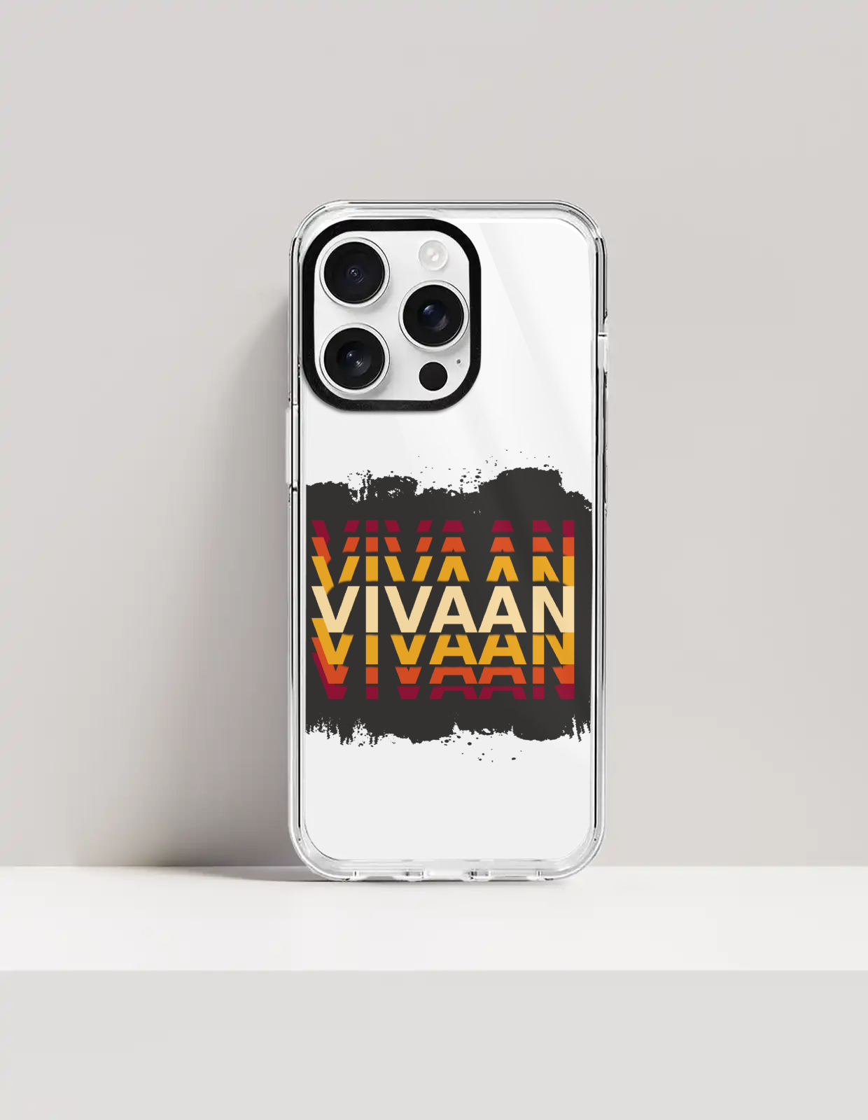 Personalized Modern Phone Case with Custom Name - iPhone Glass Case Accessories Phone Case