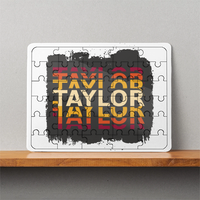 Personalized Grunge MDF Wooden Puzzles Accessories with Custom Name