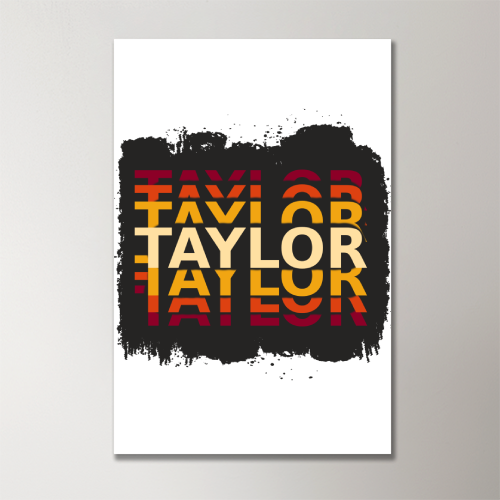 Personalized Grunge Acrylic Poster Accessories with Custom Name