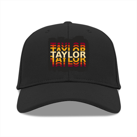 Personalized Grunge Baseball Ottoman Cap Embroidery with Custom Name - Black