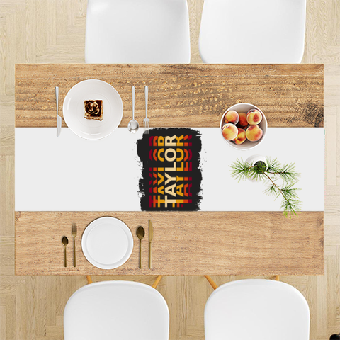 Personalized Grunge Accessory with Custom Name - Tablerunner Accessories Accessory