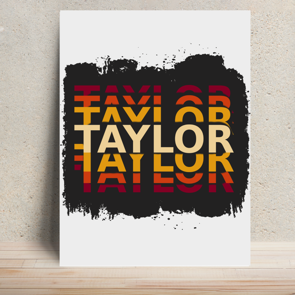 Personalized Grunge Metal Posters Accessories with Custom Name