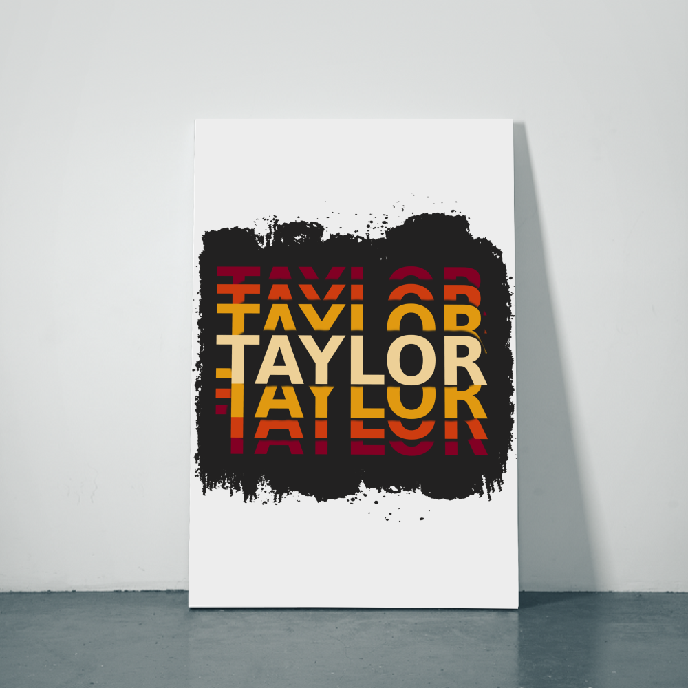 Personalized Grunge Metal Posters Accessories with Custom Name