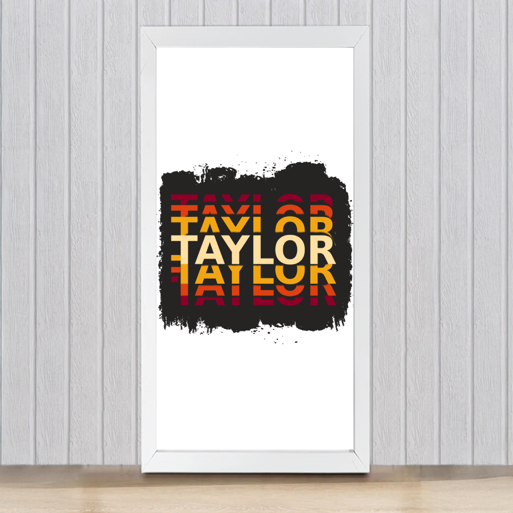 Personalized Grunge Framed Poster Dtg with Custom Name