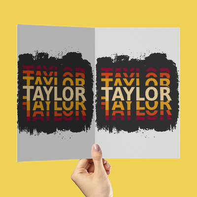 Personalized Grunge Accessory with Custom Name - Greeting Cards Accessories Accessory