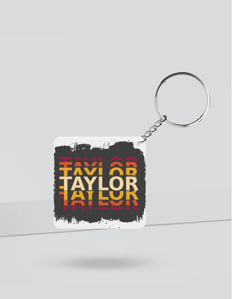 Personalized Grunge Keychain Accessories with Custom Name