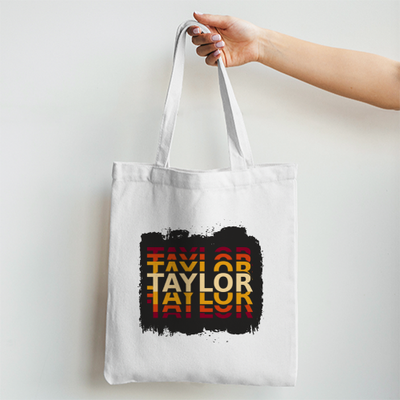 Personalized Grunge Tote Bag Non Zipper Printing,embroidery with Custom Name
