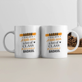Personalized White Coffee Mug Accessories - Modern with Custom Name