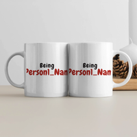 Personalized White Coffee Mug Accessories - Playful with Custom Name-DIY