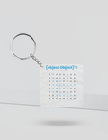 Personalized Keychain - Modern with Custom Name - White image 1