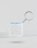 Personalized Keychain - Modern with Custom Name - White image 2