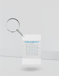 Personalized Keychain - Modern with Custom Name - White image 3