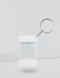 Personalized Keychain - Modern with Custom Name - White image 4