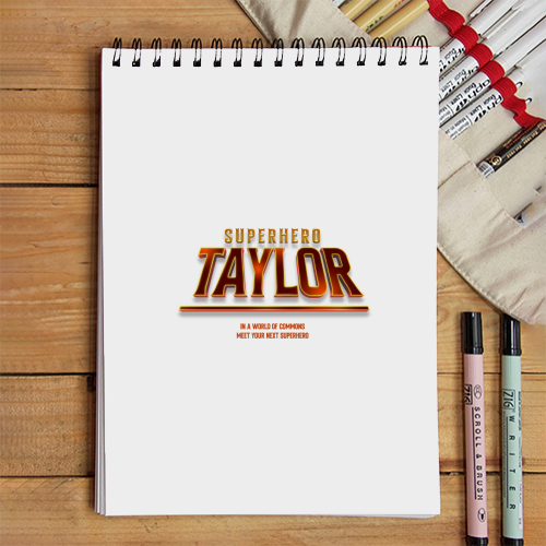 Personalized Sketchbook - Cinematic with Custom Name - White image 1