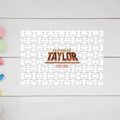 Personalized MDF Wooden Puzzles Accessories - Cinematic with Custom Name - White image 2