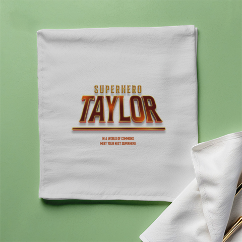 Personalized Accessory - Cinematic with Custom Name - Cloth Napkin Accessories Accessory