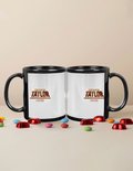 Personalized Black Coffee Mug Accessories - Cinematic with Custom Name