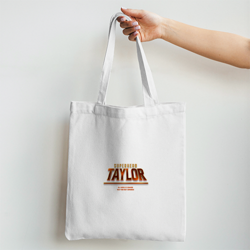 Personalized Tote Bag Non Zipper Printing,embroidery - Cinematic with Custom Name