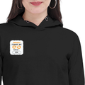 Personalized Female Cropped Hoodie Dtf - Graphic with Custom Name - Black image 4