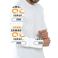 Personalized T-Shirt - Graphic with Custom Name - Male Full Sleeve Tee All Over Printed Products T-Shirt - White image 4