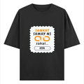 Personalized T-Shirt - Graphic with Custom Name - Oversized Classic T Shirt Embroidery T-Shirt - Black image 1