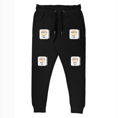 Personalized Joggers Embroidery - Graphic with Custom Name - Black image 1