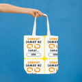 Personalized Tote Bags NonZipper Printing,embroidery - Graphic with Custom Name image 1