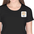 Personalized T-Shirt - Graphic with Custom Name - Female Classic Crew T Shirt Dtf T-Shirt - Black image 3