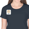 Personalized T-Shirt - Graphic with Custom Name - Female Classic Crew T Shirt Embroidery T-Shirt - Navy Blue image 4
