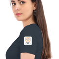 Personalized T-Shirt - Graphic with Custom Name - Female Classic Crew T Shirt Embroidery T-Shirt - Navy Blue image 5