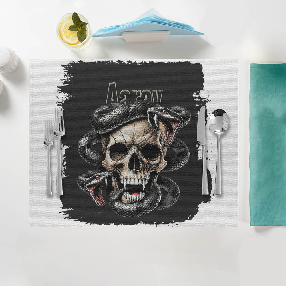 Personalized Accessory - Grunge with Custom Name - Placemat Accessories Accessory - White image 1