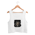 Personalized T-Shirt - Grunge with Custom Name - Female Crop Tank Dtf T-Shirt - White image 1