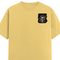 Personalized T-Shirt - Grunge with Custom Name - Female Classic Crew T Shirt Dtg T-Shirt - Yellow image 3