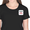 Personalized T-Shirt - Playful with Custom Name - Female Classic Crew T Shirt Dtf T-Shirt - Black image 3