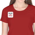 Personalized T-Shirt - Playful with Custom Name - Female Classic Crew T Shirt Embroidery T-Shirt - Red image 4