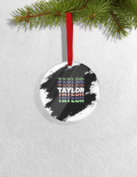 Personalized Accessory - Modern with Custom Name - Christmas Ornaments Accessories Accessory