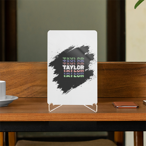 Personalized Accessory - Modern with Custom Name - Acrylic Display Stand Accessories Accessory - White image 1