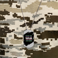 Personalized Accessory - Modern with Custom Name - Dog Tag Accessories Accessory - Silver image 1