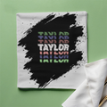 Personalized Accessory - Modern with Custom Name - Cloth Napkin Accessories Accessory - White image 1