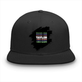Personalized Classic Snapback Cap Dtg - Modern with Custom Name - Black image 1