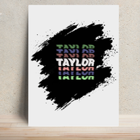 Personalized Metal Posters Accessories - Modern with Custom Name