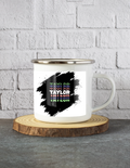 Personalized White Enamel Mugs Accessories - Modern with Custom Name image 1