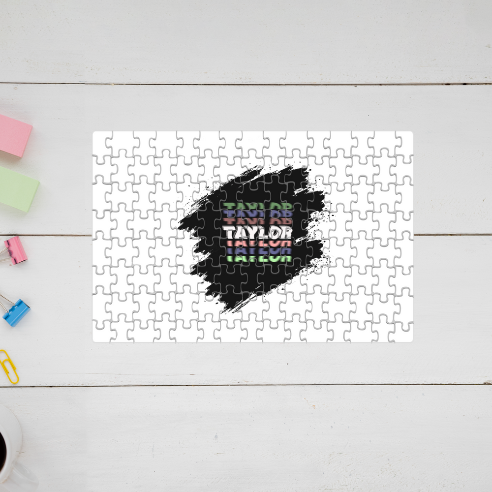 Personalized Jigsaw Puzzle Accessories - Modern with Custom Name image 1