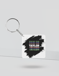 Personalized Keychain - Modern with Custom Name