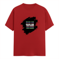 Personalized T-Shirt - Modern with Custom Name - Male Classic Crew T Shirt Dtg T-Shirt - Red image 1
