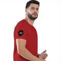 Personalized T-Shirt - Modern with Custom Name - Male Classic Crew T Shirt Dtg T-Shirt - Red image 6