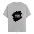 Personalized T-Shirt - Modern with Custom Name - Female Classic Crew T Shirt Dtg T-Shirt - Grey Melange image 1