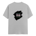 Personalized T-Shirt - Modern with Custom Name - Female Classic Crew T Shirt Dtg T-Shirt - Grey Melange image 2